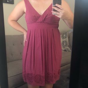 Maurices Dusty Rose Knee Length Swing Dress